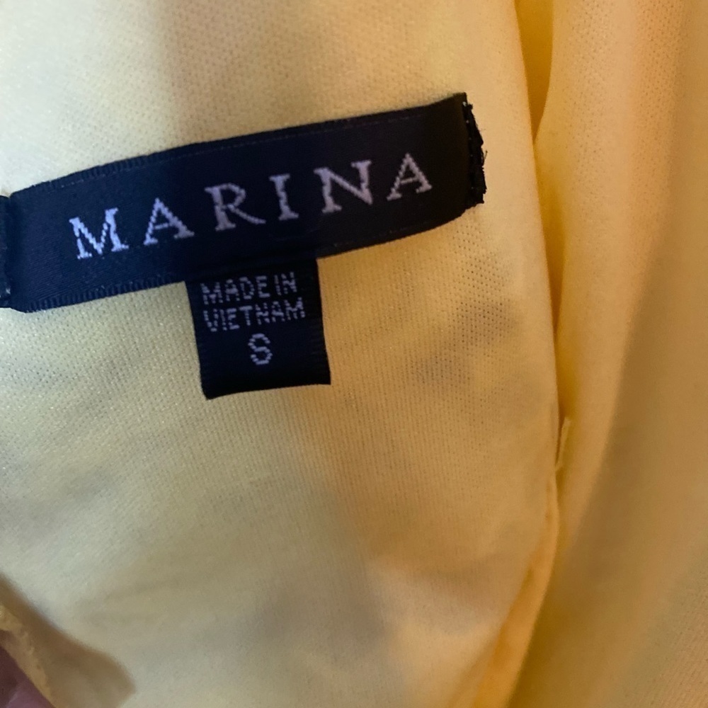 MARINA yellow cap sleeve lace dress - Picture 4 of 5